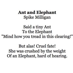 593 Ant And Elephant by Spike Milligan