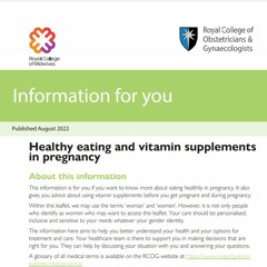 Healthy eating and vitamin supplements in pregnancy