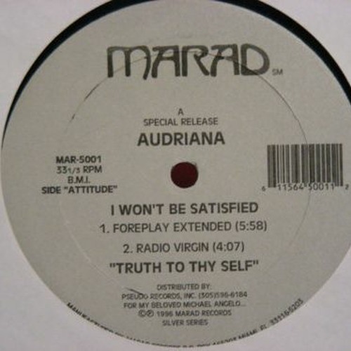 Audriana - I Won't Be Satisfied  (Axcel Free Mix)DM