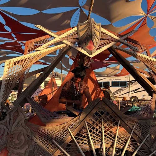 Captain Leopard @ Burning Man 2024 - Hot Mess Camp Sunset
