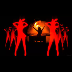 dark evil candlelit red fog staircase