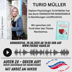 Turid Müller zum Thema Narzissmus zu Gast in der Radiosendung "Augen zu - Ohren Auf!"