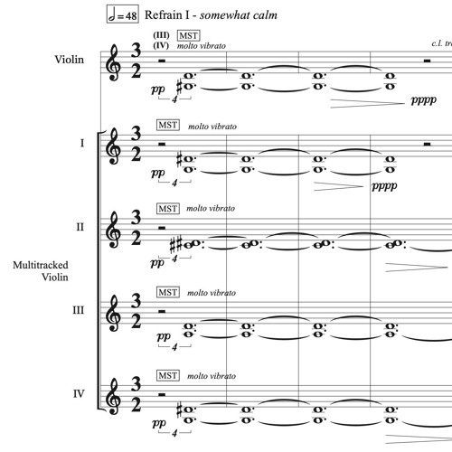 Pose IX: Chorus (2024) - for amplified violin and multitracked violin (live recording)