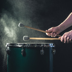 Marching Band Drummer Warming Up