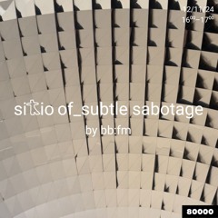 sitio of_subtle sabotage w/ bb:fm (12/11/24)