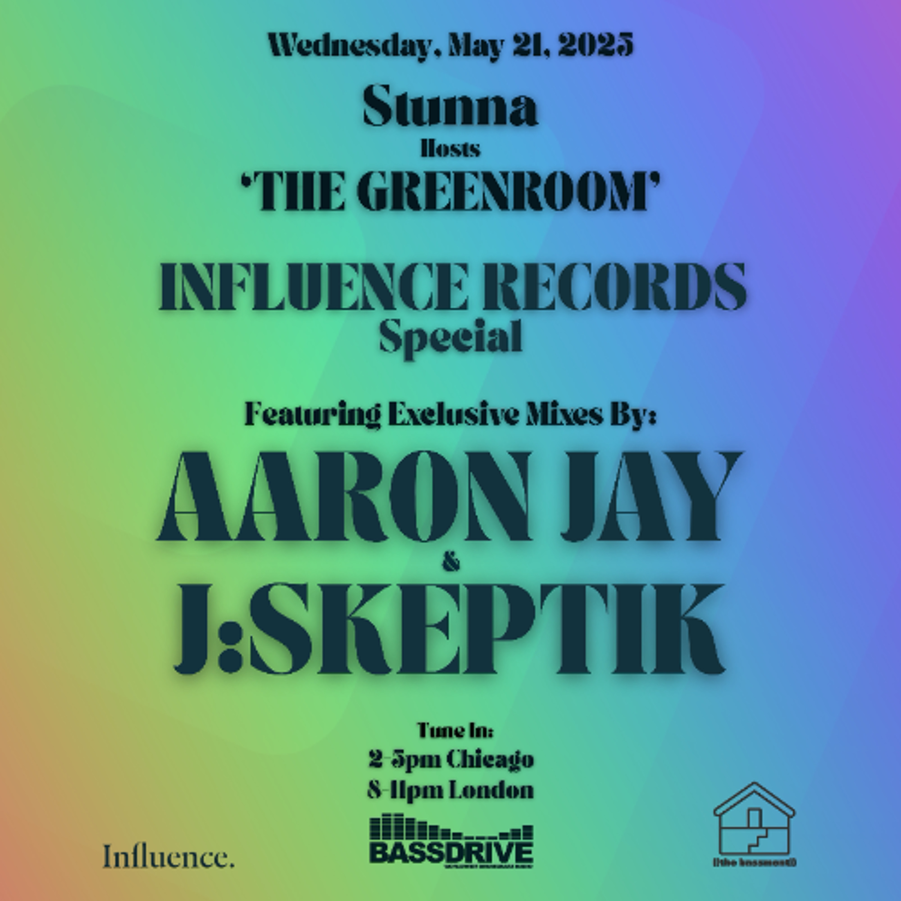 STUNNA Hosts THE GREENROOM with AARON JAY and J SKEPTIK Guest Mixes May 21 2025 episode artwork