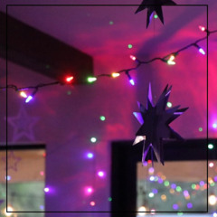 underneath the fairy lights