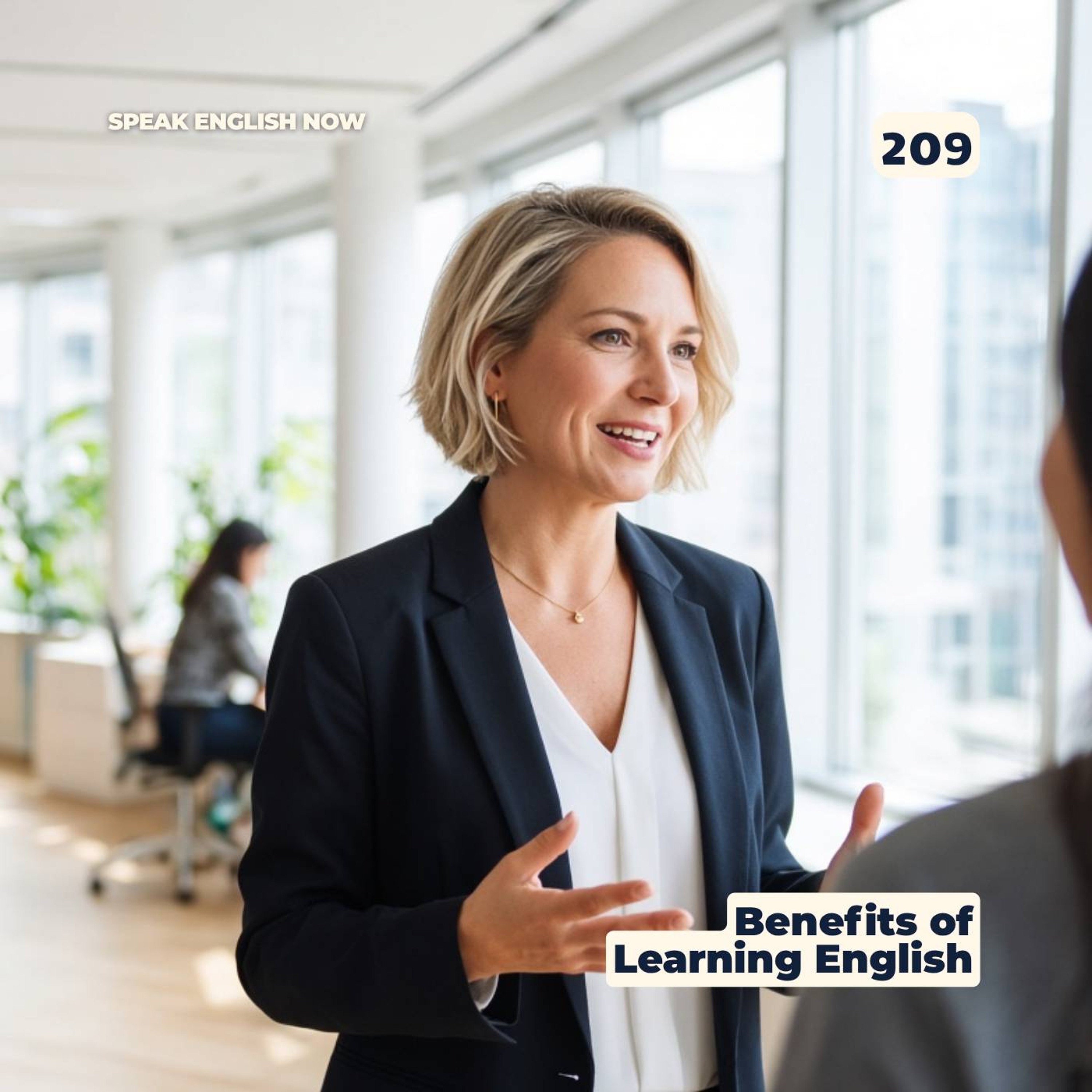 #209 Benefits of learning English episode artwork