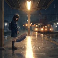 Rainy Platform Delay - Anime City Rain - LoFi Music