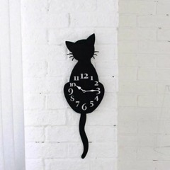 Buy the latest Acrylic Black Cat Pendulum Clock
