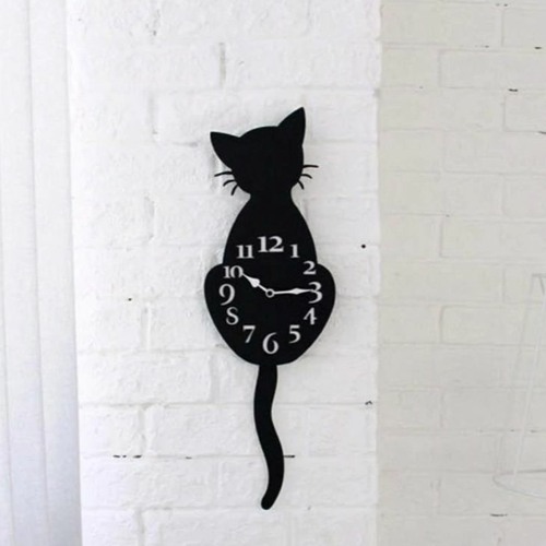 Buy the latest Acrylic Black Cat Pendulum Clock
