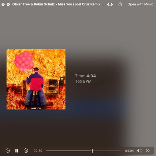 Oliver Tree & Robin Schulz - Miss You (Joel Cruz Remix)