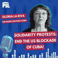 Gloria La Riva on Radio Havana Cuba: the US Blockade and Solidarity Caravan Protests