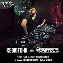 100% Techno DJ Set recorded @ Ava Club - Berlin - July 2020