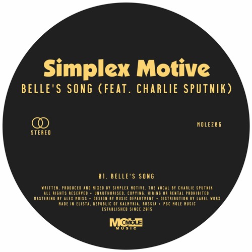 PREMIERE: Simplex Motive Feat. Charlie Sputnik - Belle's Song [Mole Music]