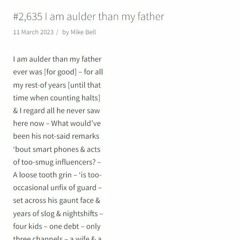 #2,635 I am aulder than my father