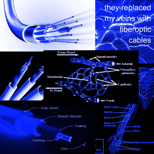 they replaced my veins with fiberoptic cables