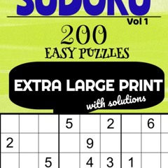 ❤read⚡ Extra Large Print Sudoku Puzzles Easy: Very Large Print Puzzles with Easy to
