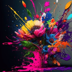 Flowers and paint