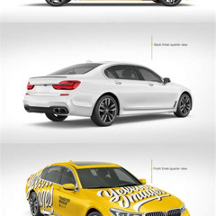 Fahrzeug Halbe Seitenansicht Mockup Free Kostenlos Downloaden