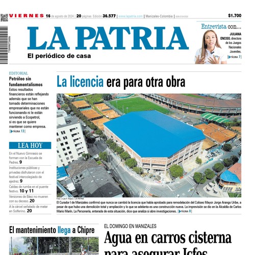 1. Titulares Del Informativo De La Mañana - 16 De Agosto