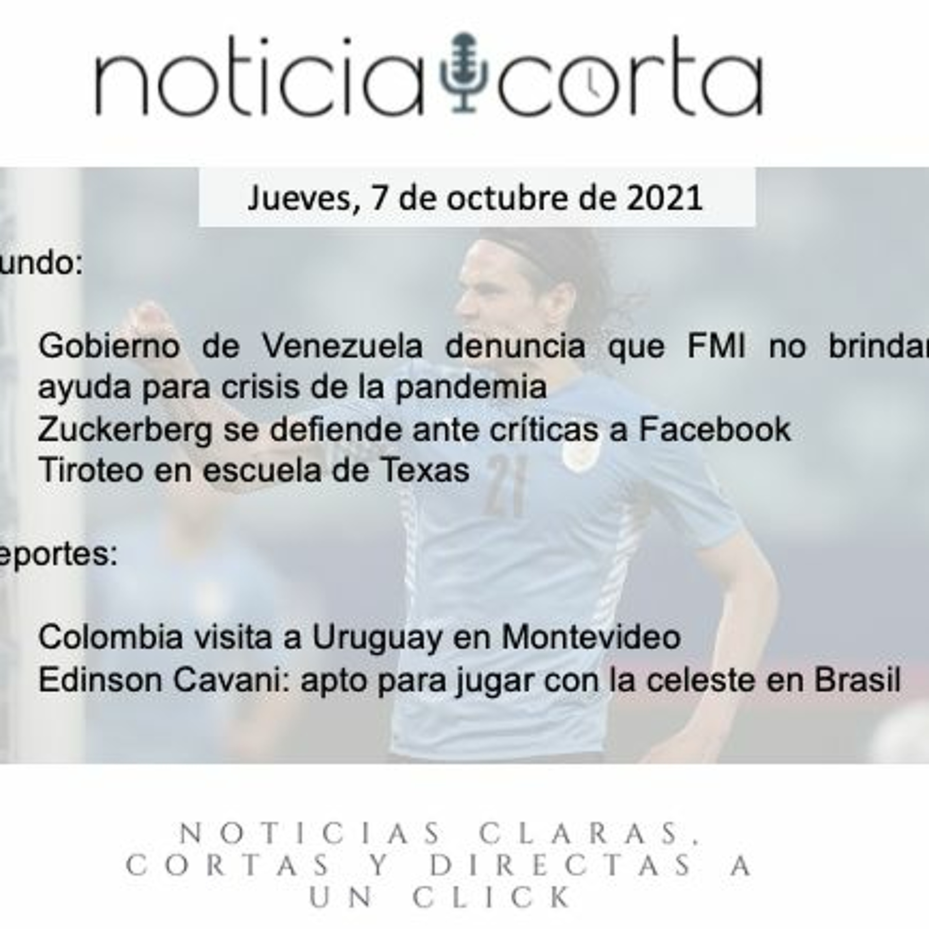 Noticia Corta, Jueves 7 De Octubre De 2021
