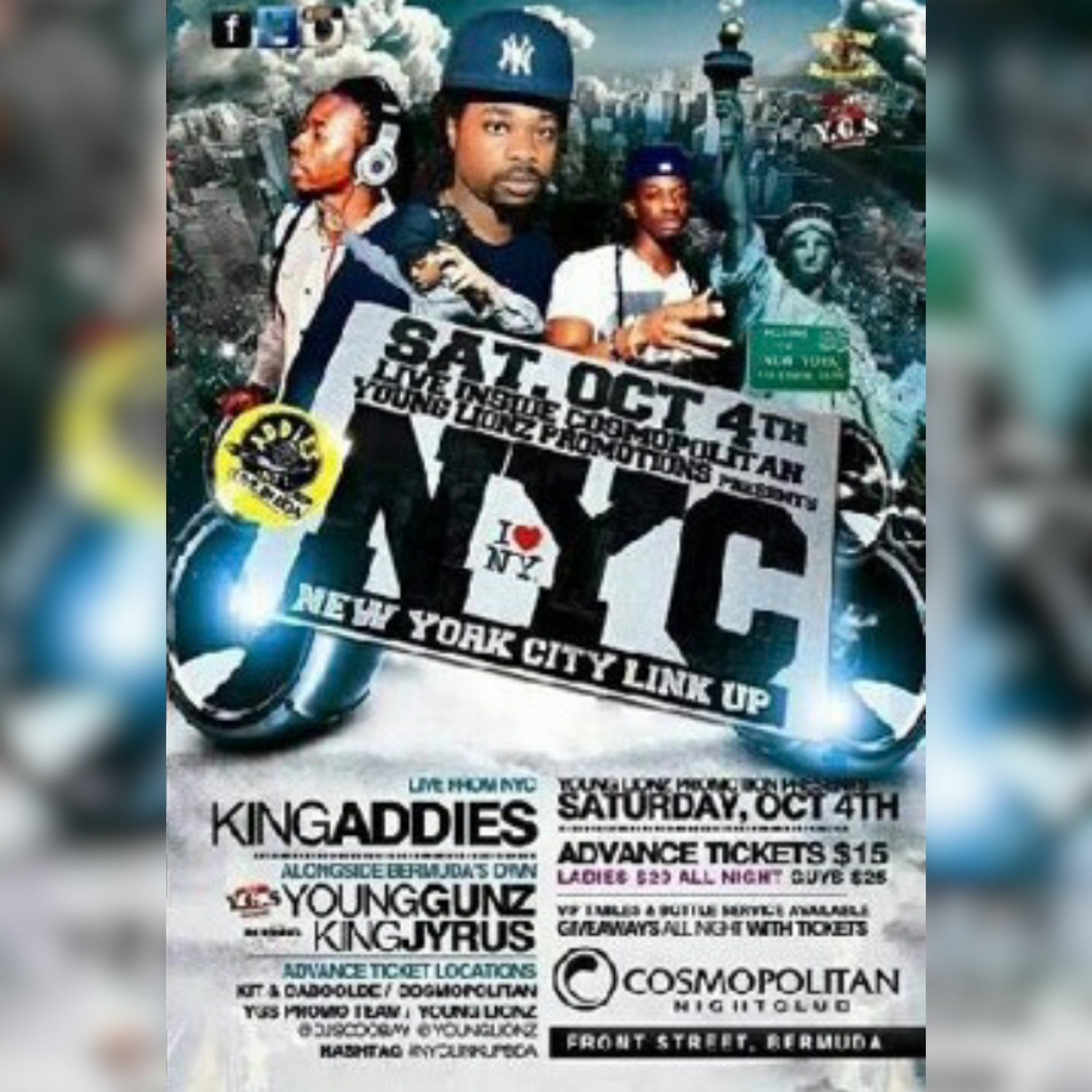 [BERMUDA] NYC Link Up feat. King Addies, King Jyrus & Young Gunz in Cosmo NightClub 04/10/14 episode artwork