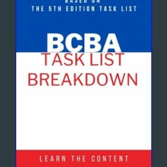 *DOWNLOAD$$ 💖 BCBA Task List Breakdown: Based on the BCBA 5th Edition Task List PDF Full