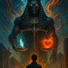 „Anubis Weighs the Truth“ 🖤🐺✨🪽