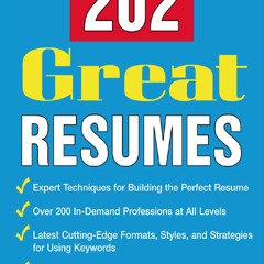 free read✔ 202 Great Resumes