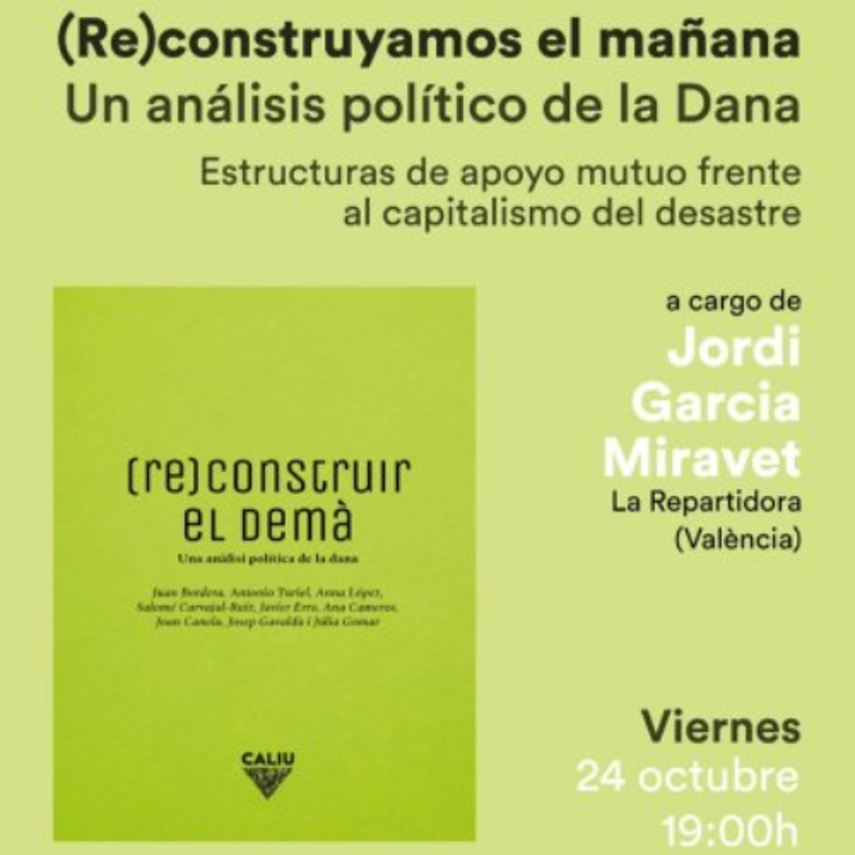 Presentación del libro (Re)construïm el demà. Una anàlisis política de la dana episode artwork