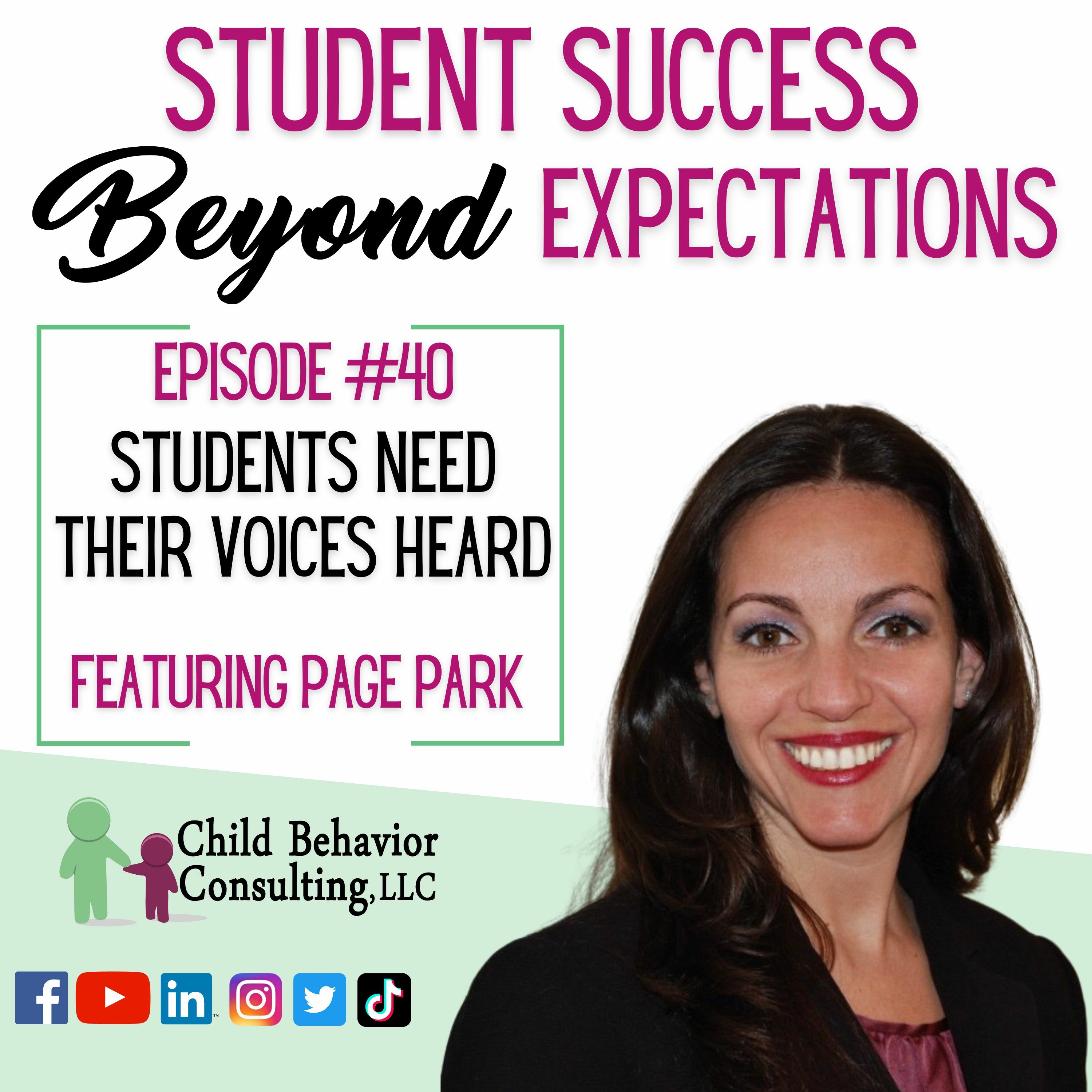 Students Need Their Voices Heard: Student Success Beyond Expectations Podcast Episode 40 episode artwork