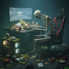 Sad Little Gamer Boy