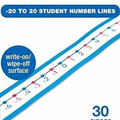 Access [PDF EBOOK EPUB KINDLE] -20 to 20 Student Number Lines (Pack of 30) BY Carson Dellosa Ed