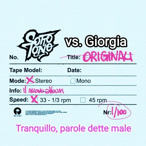 Sottotono vs. Giorgia - Tranquillo, parole dette male (Anders Mashup)