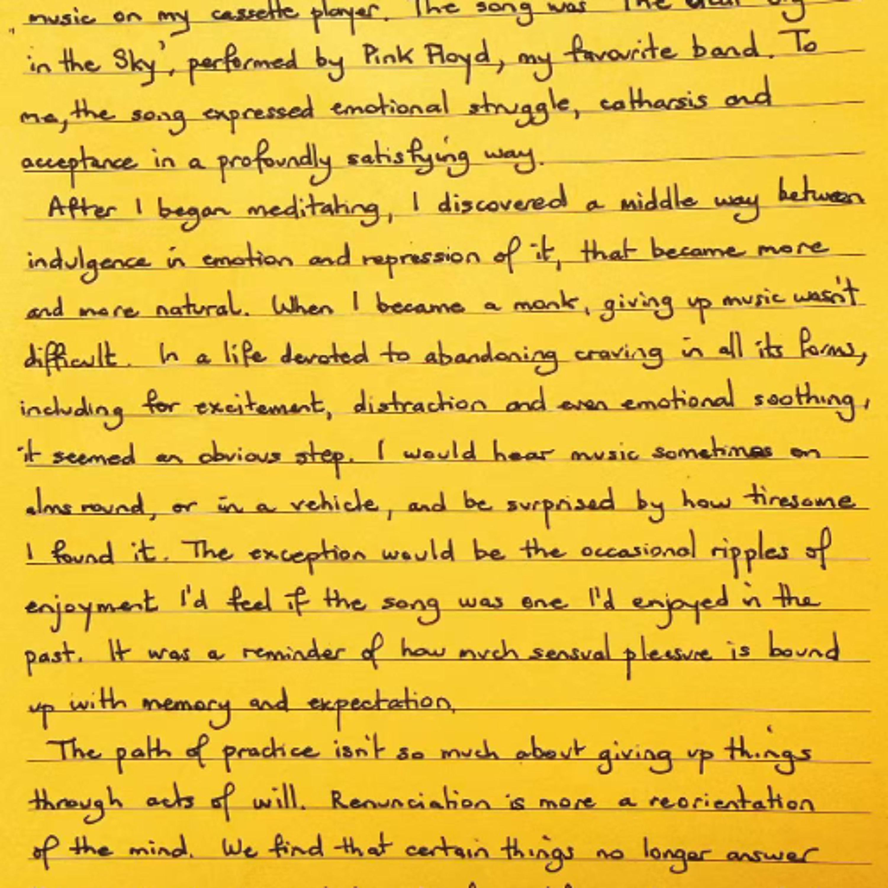 Nutrimento del Cuore - Foglietto giallo del 10 febbraio 2026 sulle rinunce e il percorso della pratica