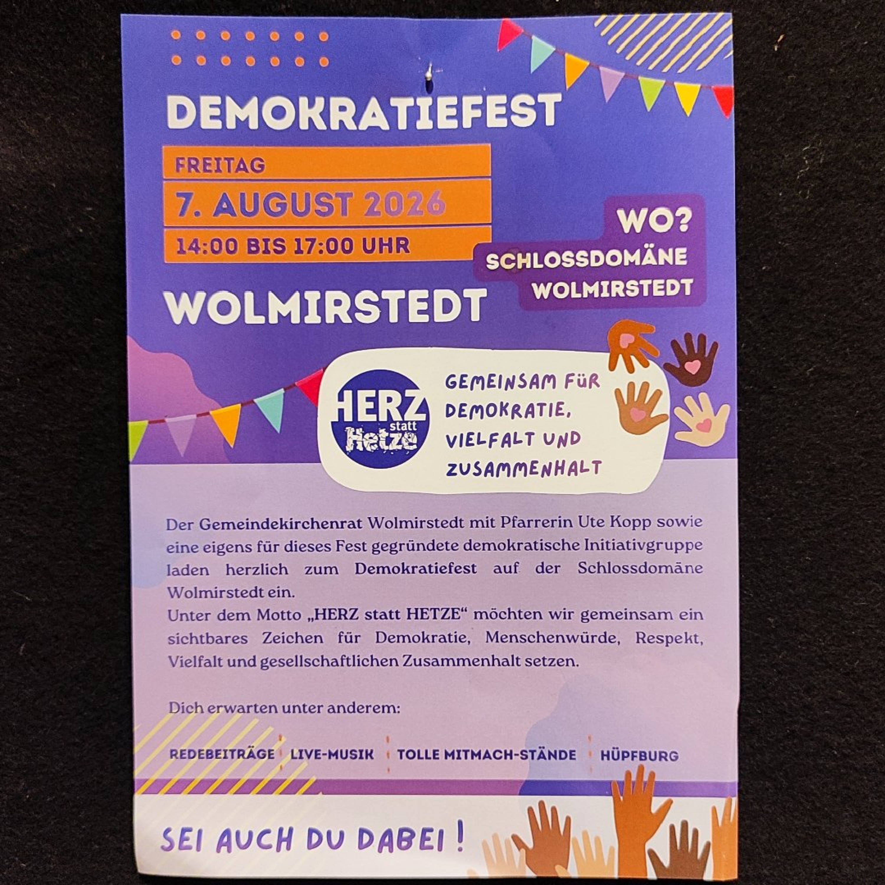 Herz statt Hetze: Evangelische Kirchengemeinde Wolmirstedt feiert ein Demokratiefest episode artwork