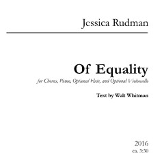 Of Equality (SATB with Organ)