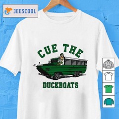 Boston Celtics Mascot Cue The Duck Boat Shirt