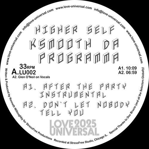 (AUDIO SNIPPET) KSMOOTH DA PROGRAMMA "AFTER THE PARTY" (INSTRUMENTAL) LOVE UNIVERSAL  LU002