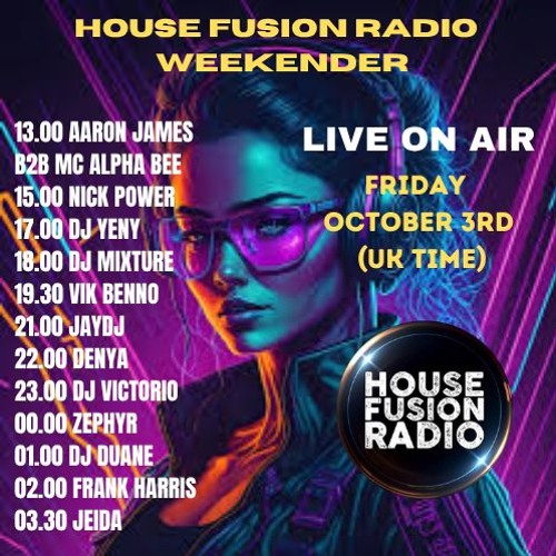 House Fusion Radio "Midnight Vibes #60" Friday, Oct. 3rd, '25