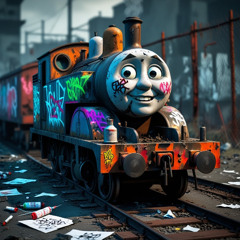 Thomas the train meets barneFar