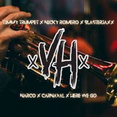 NARCO X CARNAVAL X HERE WE GO - TIMMY TRUMPET X NICKY ROMERO X BLASTERJAXX [VH Mashup Edit]
