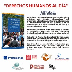 Honduras y los tratados internacionales en materia de DDHH.