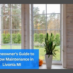 A Homeowner's Guide to Window Maintenance in Livonia MI