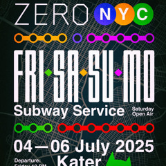 @ Kater & Zero present: FRI SA SU MO 2025