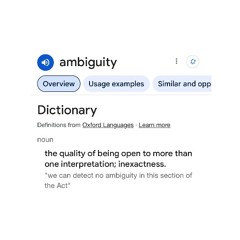 ambiguity