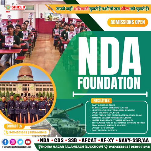 best nda coaching in UP WITH hostel facility -- shield defence academy