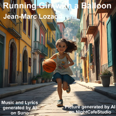 Running Girl with a Balloon