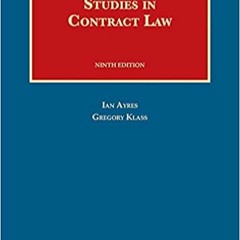 [DOWNLOAD] ⚡️ PDF Studies in Contract Law (University Casebook Series) Online Book